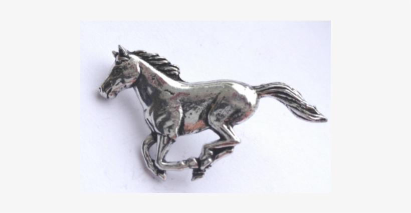 Running Horse Hand Made In Uk Pewter Lapel Pin Badge, transparent png download