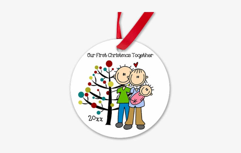 Custom Dad, Mom, Baby Girl Ornament On Cafepress - Custom Dad, Mom, Baby Girl Ornament (round), transparent png download