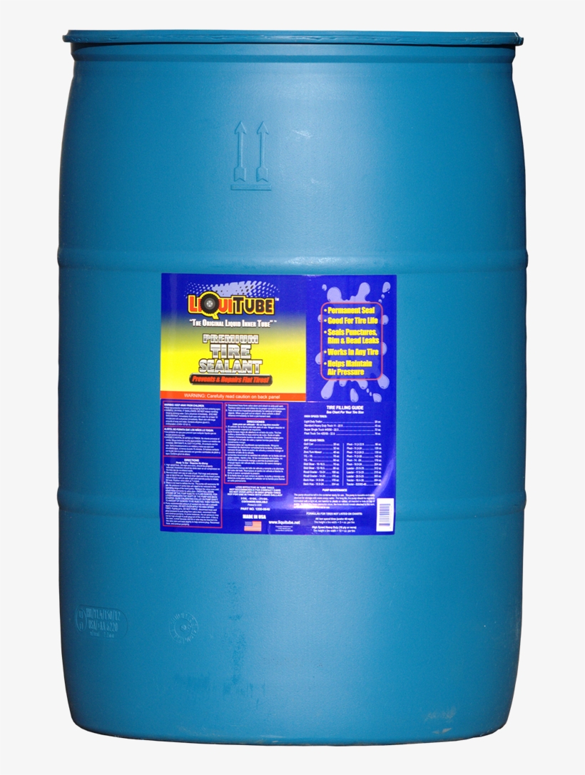55 Gallon Drum Of Liquitube® Permanent Premium Tire - Liquitube Puncture Sealant 208 Litre, transparent png download