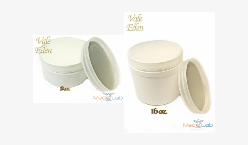 Empty White Jar & Lid 8 Oz Or 16oz - Cosmetics, transparent png download