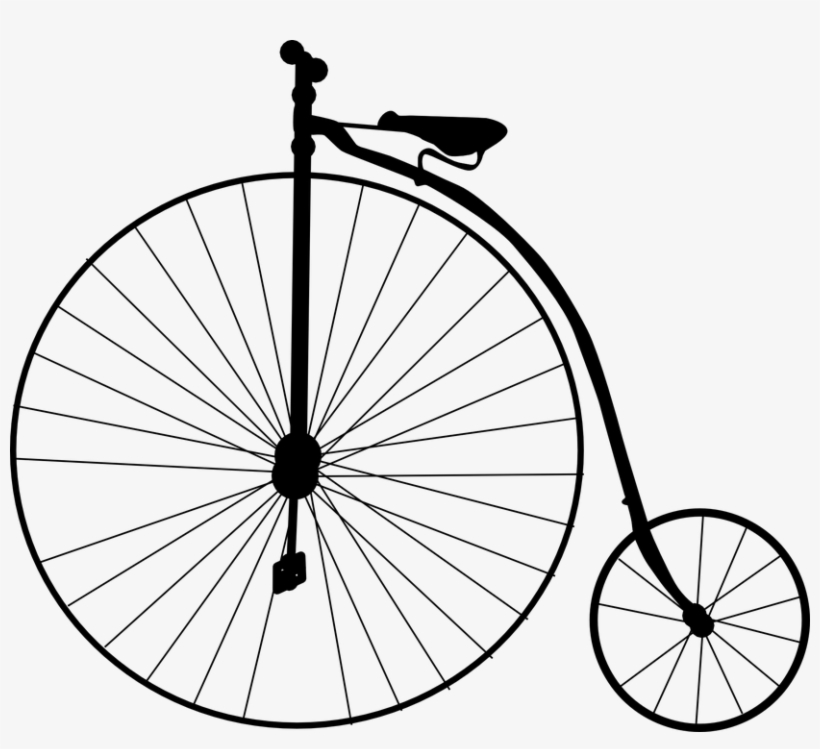 Pushbike Clipart Penny Farthing - Bicycle Clip Art, transparent png download