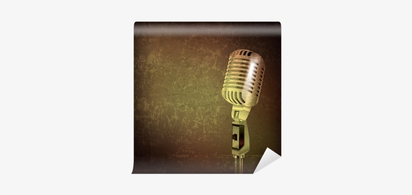 Abstract Music Background With Retro Microphone Wall - Abstract Music Background Wi Note Cards (pk, transparent png download