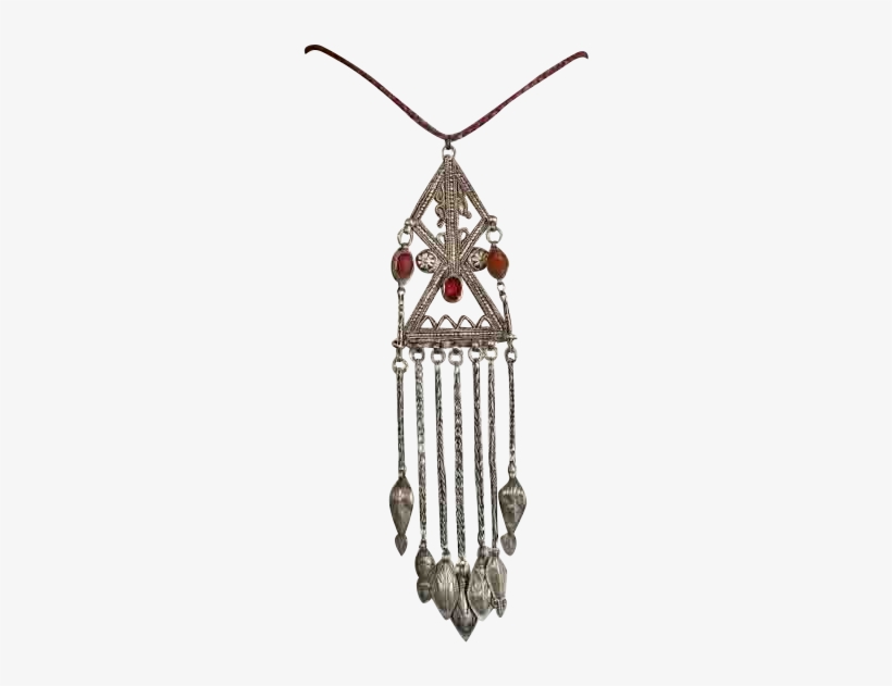 A Unique Tribal Antique Pendant With Carnelian Stones - Jewellery, transparent png download