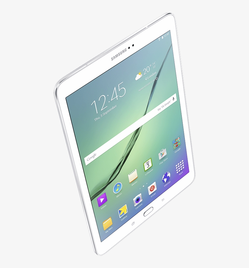 Dynamic-view Of White Galaxy Tab S2 From Left Perspective - Samsung Galaxy Tab S2 - Wi-fi - 32 Gb - White - 9.7", transparent png download