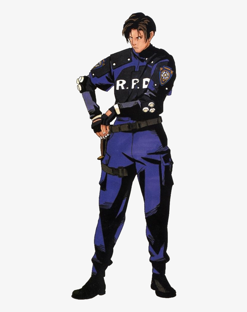 Biohazard Transparent Png Leon S Kennedy Re 2 Transparent Png 455x987 Free Download On Nicepng
