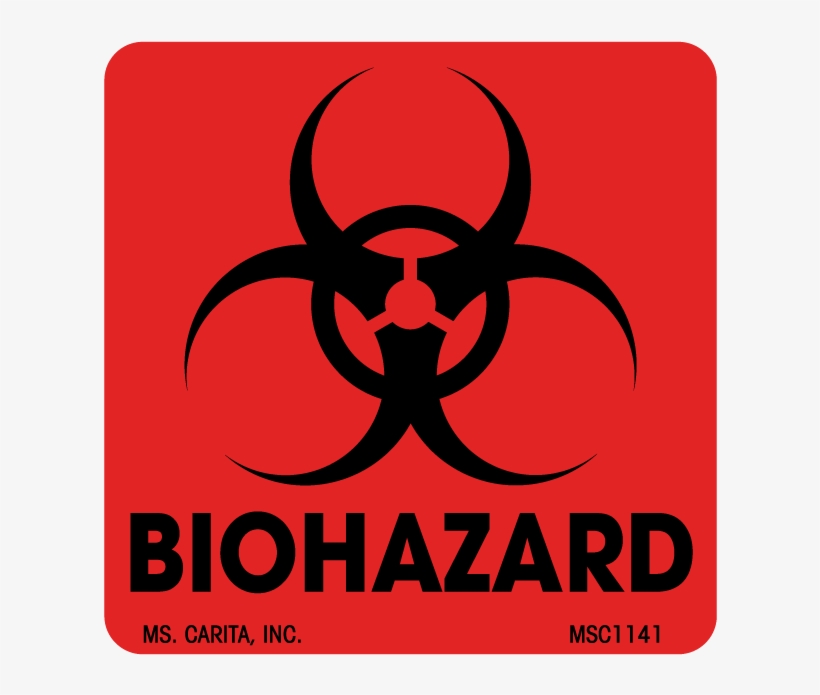 2 Inch X 2 Inch - Biohazard Labels, transparent png download