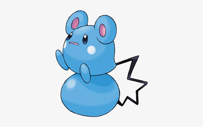 Azurill Spins Its Tail As If It Were A Lasso, Then - Pokemon Azumarill, transparent png download