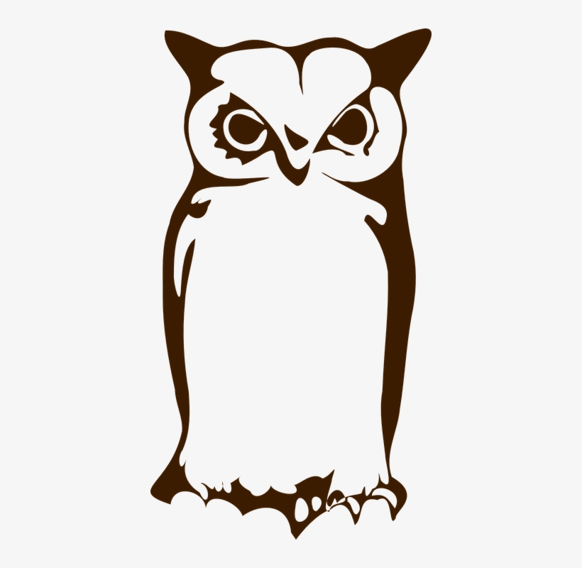 Free Vector Graphic - Silhouette Owl Png Icon, transparent png download
