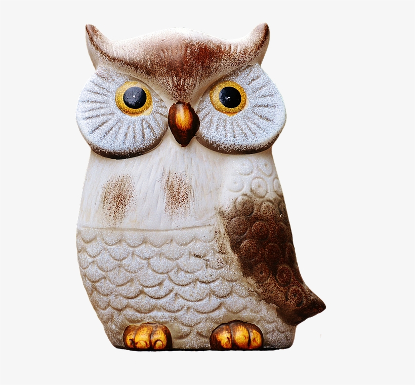 Peel N Stick Poster Of Ceramic Owl Figure Cut Out Isolated - Uil Keramiek, transparent png download