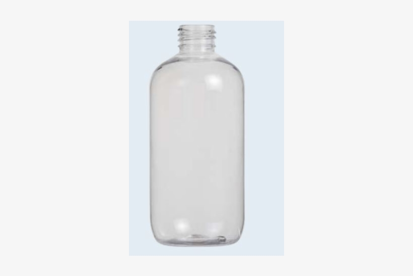 Bottle, Plastic Empty 8oz Boston Rnd Pet 24/410 - Plastic Bottle, transparent png download