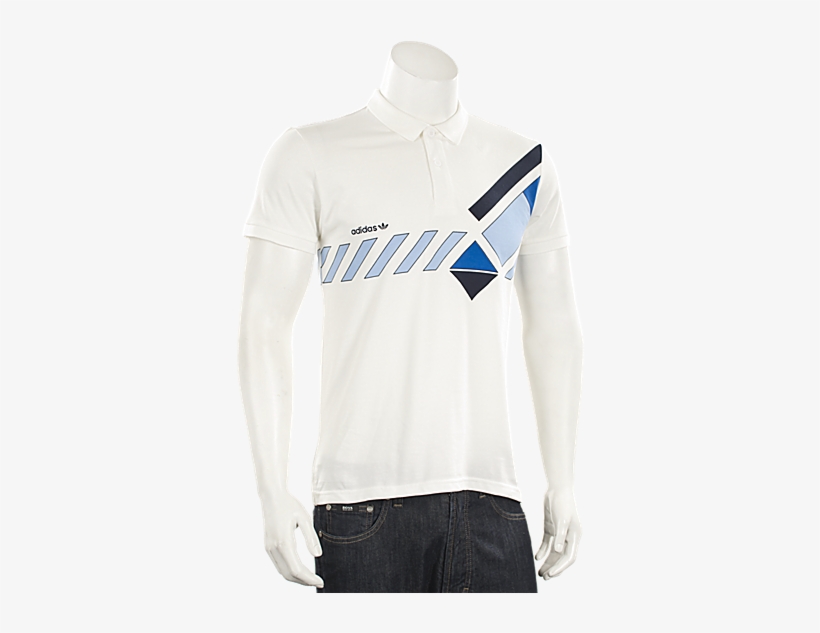 Adidas Dominant Polo White - T-shirt, transparent png download