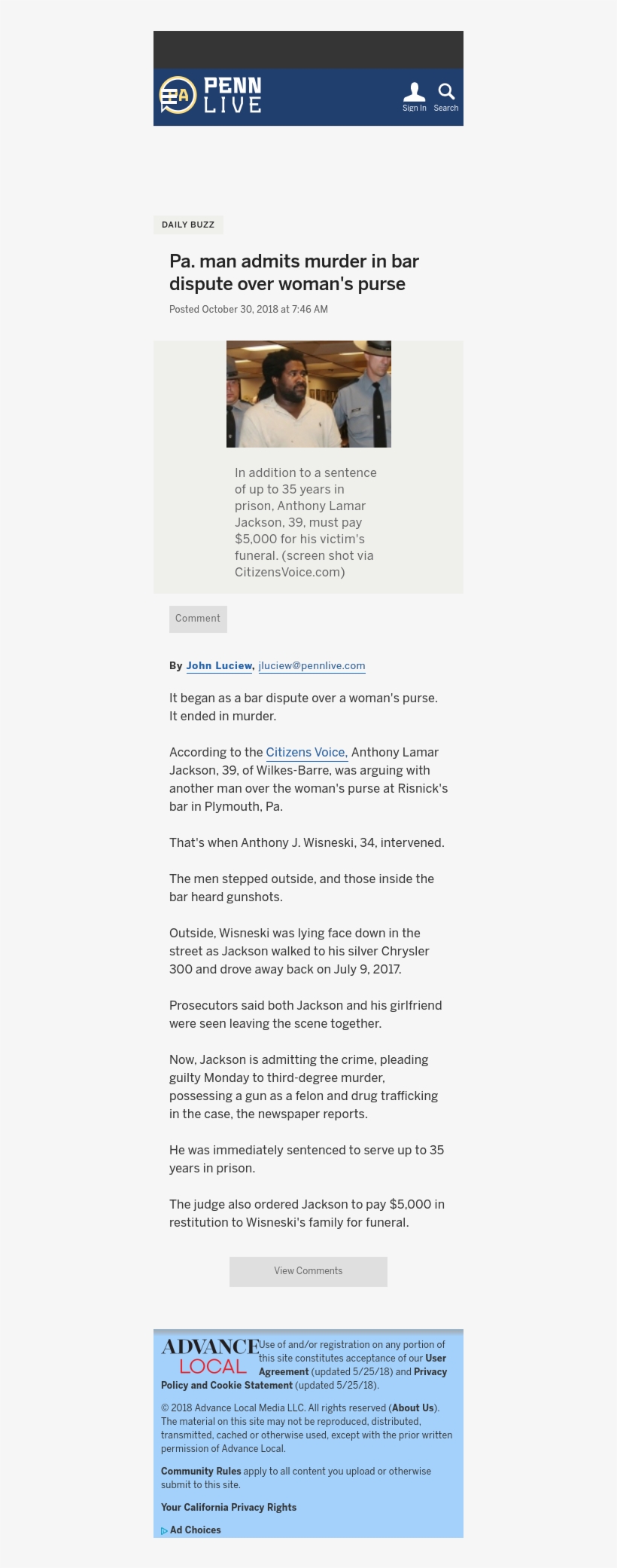 7 9 17 Pennsylvania Plymouth 1 - Patriot-news, transparent png download