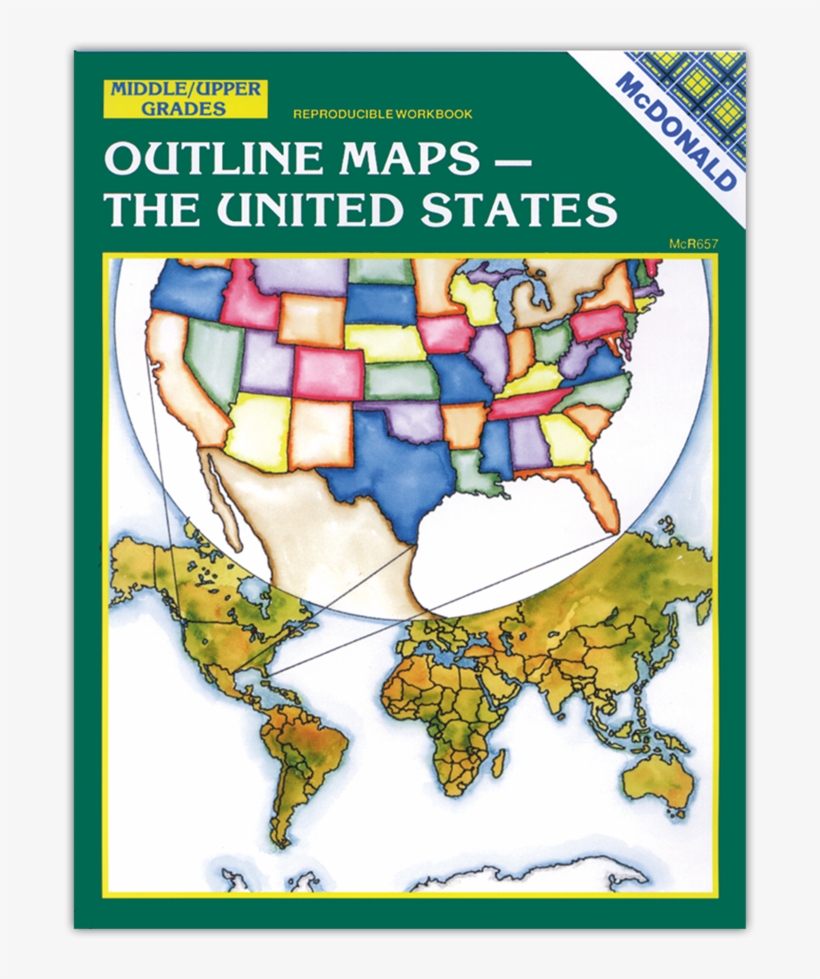 Tcrr657 Outline Maps - Mcdonald Publishing The U.s Outline Map, transparent png download