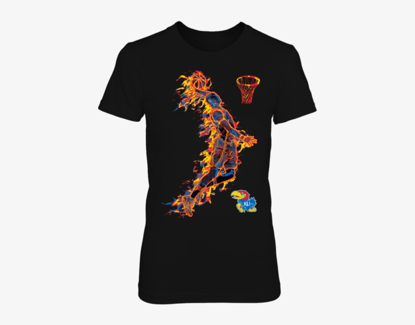 Kansas Jayhawks Basketball Player On Fire Shirt - Mississippi State Bulldogs - Living Roots Alaska -, transparent png download