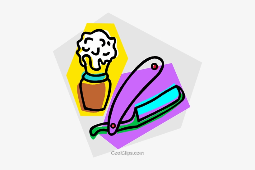 Straight Razor An Shaving Brush Royalty Free Vector - Shave Brush, transparent png download