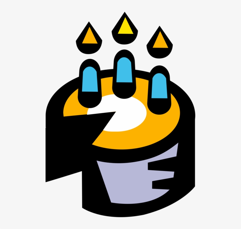 Vector Illustration Of Dessert Pastry Birthday Cake, transparent png download