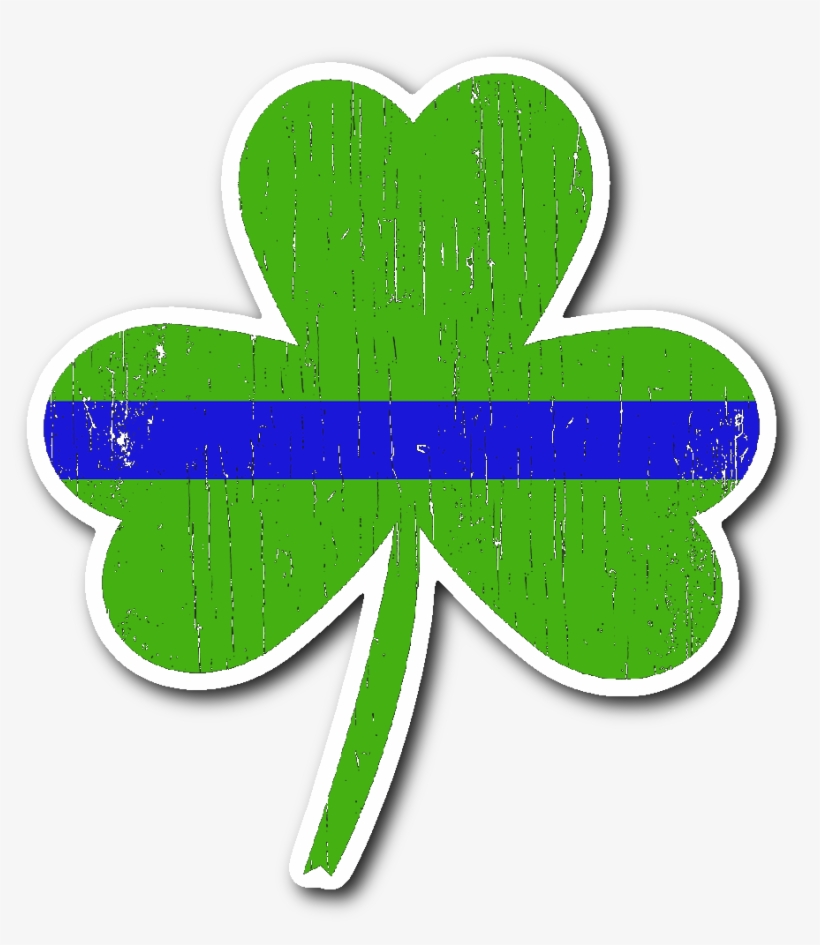 Police Thin Blue Line Shamrock, transparent png download