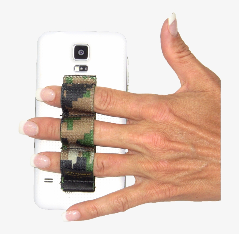 3-loop Phone Grip - Lazy-hands 3-loop Phone Grip - Fits Most -- Camouflage, transparent png download