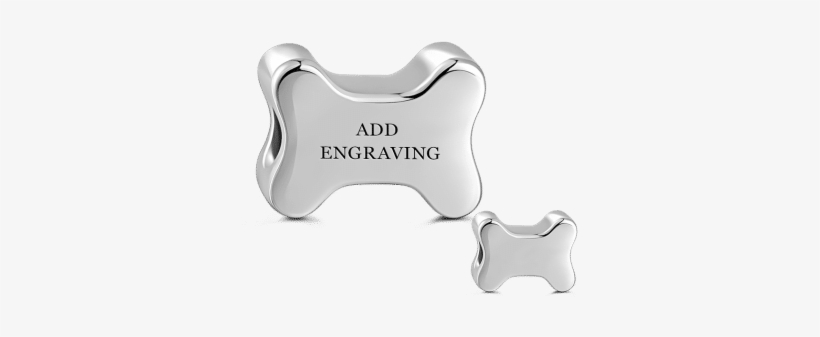 Engraved Bone Charm Silver - Soufeel Charm Gravierbar Knochen Sterlingsilber, transparent png download