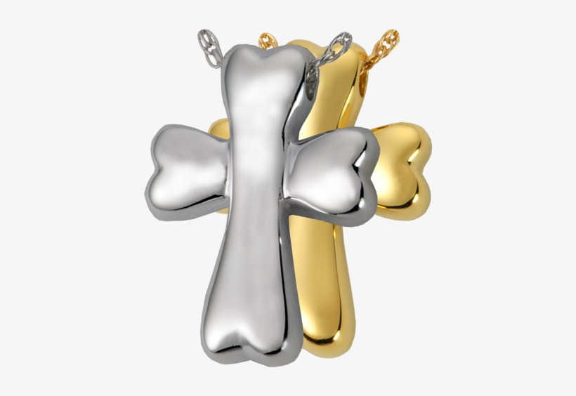Dog Bone Cross Pendant, 14k Solid Yellow Or White Gold - Memorial Gallery 3567s Pet Cremation Jewelry Dog Bone, transparent png download