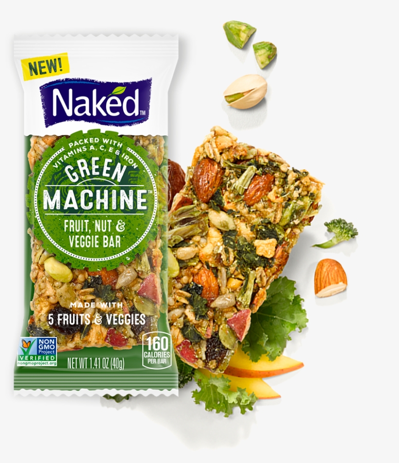 Fruit, Nut & Veggie Bar - Naked Green Machine Bar, transparent png download