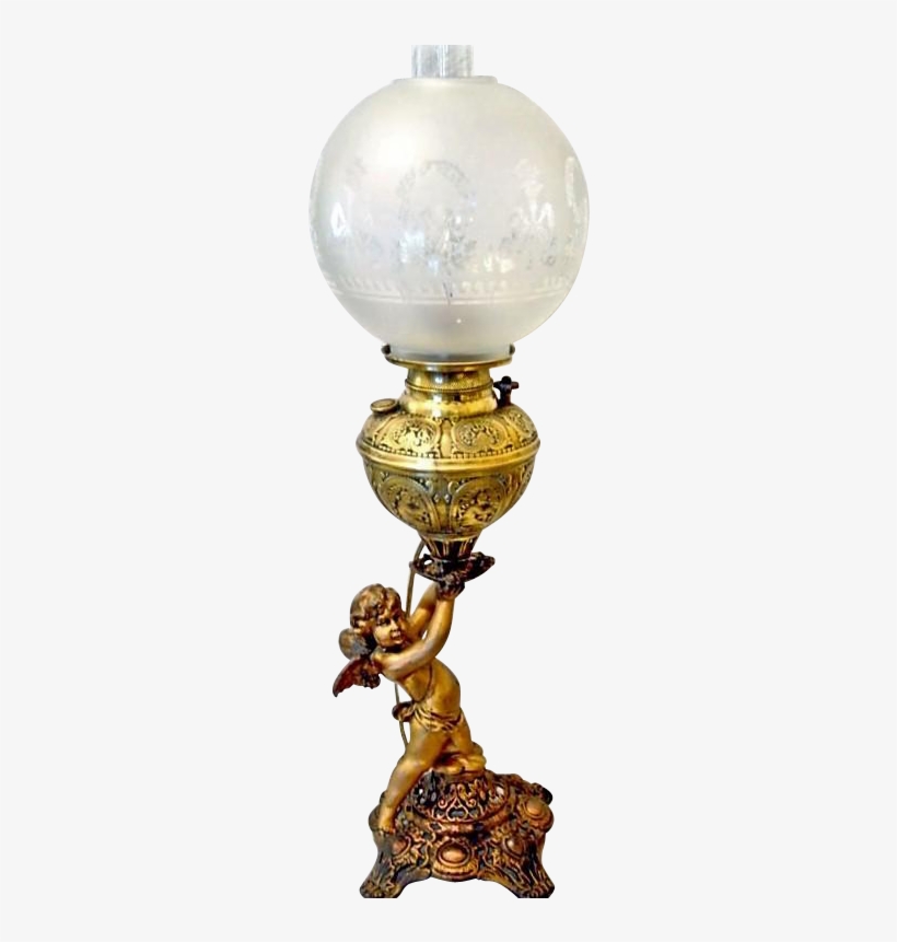 Cherub Oil Lamp, transparent png download