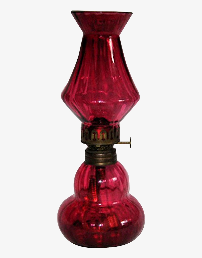 Cranberry Miniature Oil Lamp - Lantern, transparent png download
