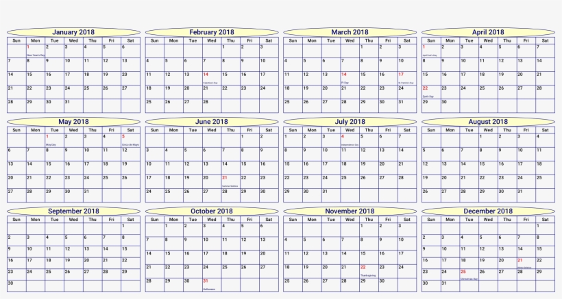 2018 Year/month Calendar Png Black And White Download - Japan Calendar October 2017, transparent png download