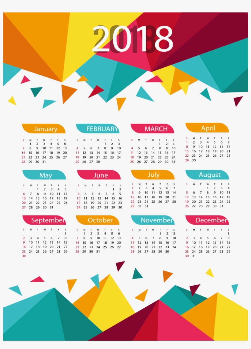 2018 Calendar - Calendar 2018 Png Download, transparent png download