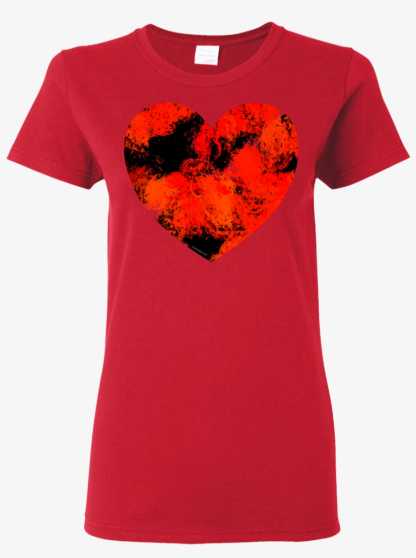 Grunge Heart - Ladies' 5 - 3 Oz - - Eagle Dream Catcher Women's T-shirt Native American, transparent png download