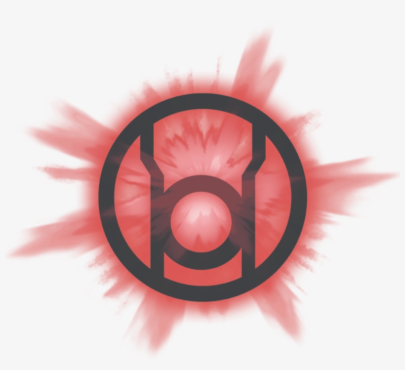Green Lantern Red Glow Men's Ringer T-shirt - Long-sleeved T-shirt, transparent png download