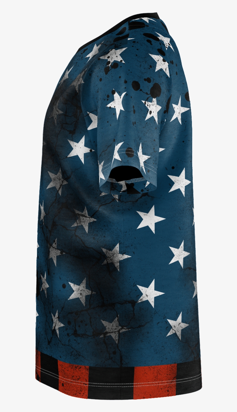 Boys American Flag Grunge Pima Cotton Tee, Kids Shirt - Pencil Skirt, transparent png download