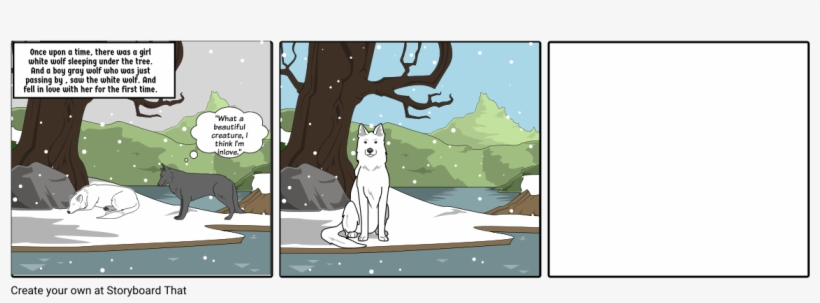The White Wolf & The Gray Wolf - Cartoon, transparent png download