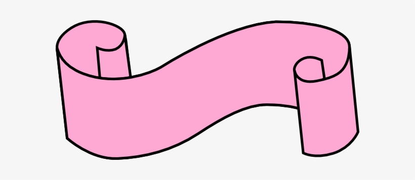 Svg Transparent Download Magenta Scroll Banner Encode - Light Pink Ribbon Clipart, transparent png download