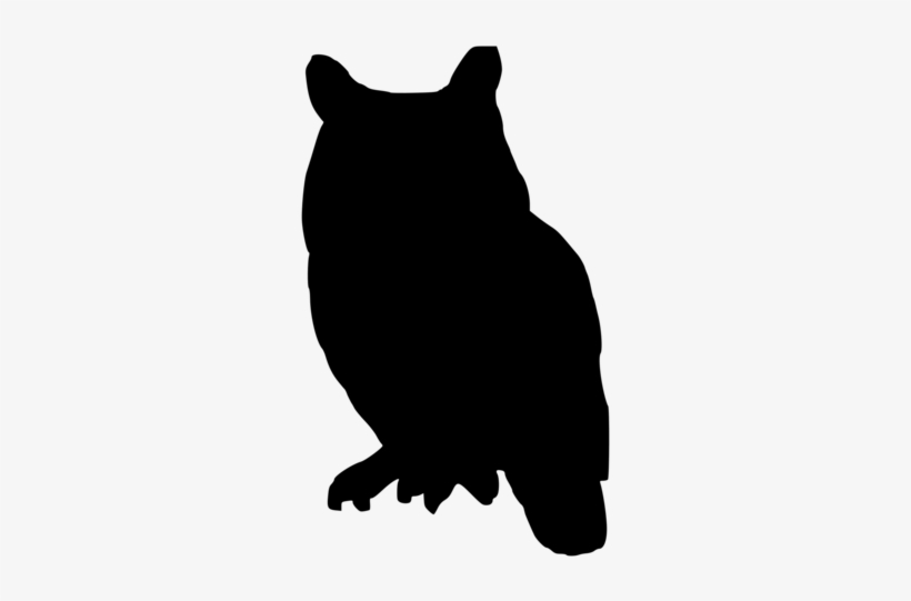 Owl Silhouette Drawing Art Bird - Silhouette Of Owl Clip Art, transparent png download