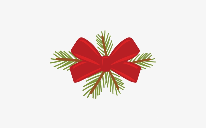 Christmas Bow Svg Scrapbook Cut File Cute Clipart Files - Scalable Vector Graphics, transparent png download