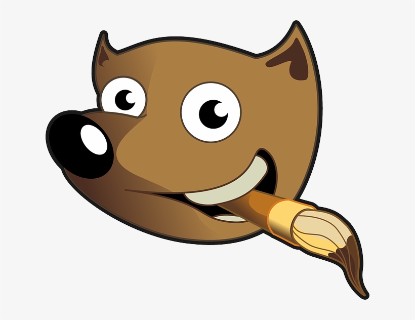 Wilbert, Gimp, Mascot, Animal, Painting, Brush, Dog - Mascota De Gimp, transparent png download