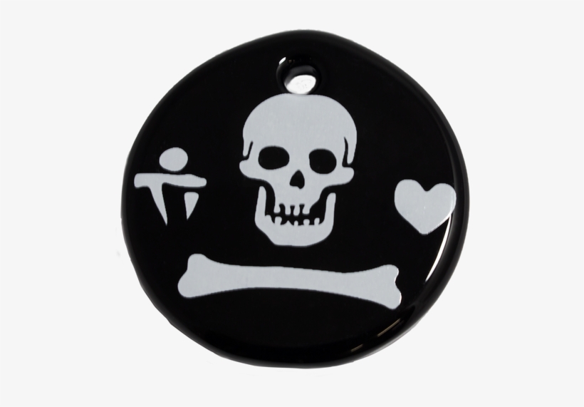Gentlemen Pirate Medallion In Piano Black Featuring - Stede Bonnet Flag, transparent png download