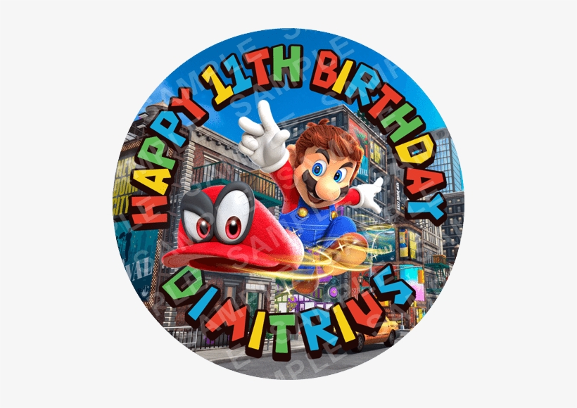Mario Odyssey Edible Cake Topper - Super Mario Odyssey - Strategy Guide, transparent png download