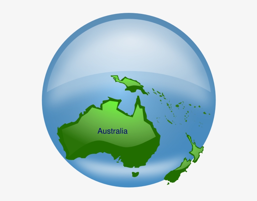 How To Set Use Australia On Globe Svg Vector, transparent png download