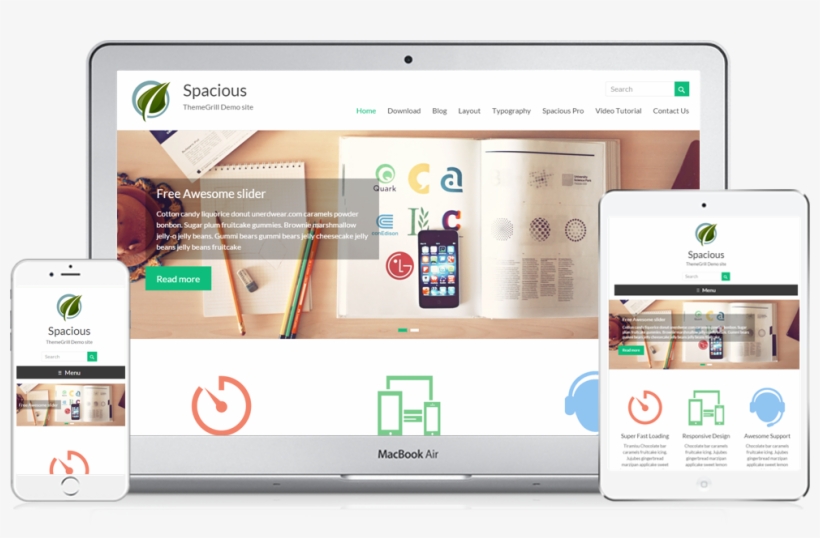 Spacious Theme Wordpress, transparent png download