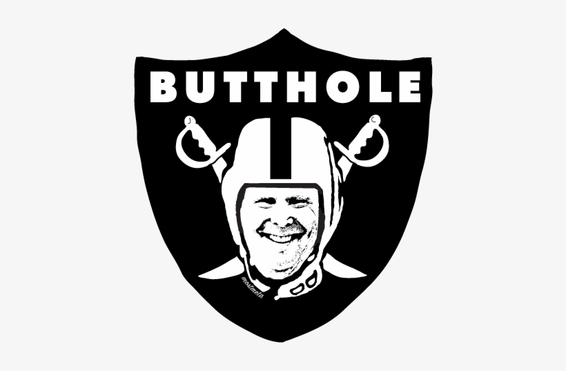 Mark Davis In The Raiders Logo With The Title Butthole - Oakland Raiders New Logo, transparent png download
