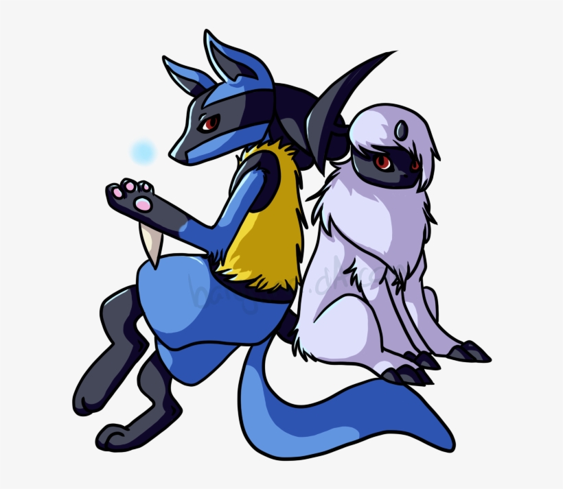 And By Barujiina On Deviantart - Lucario And Absol, transparent png download