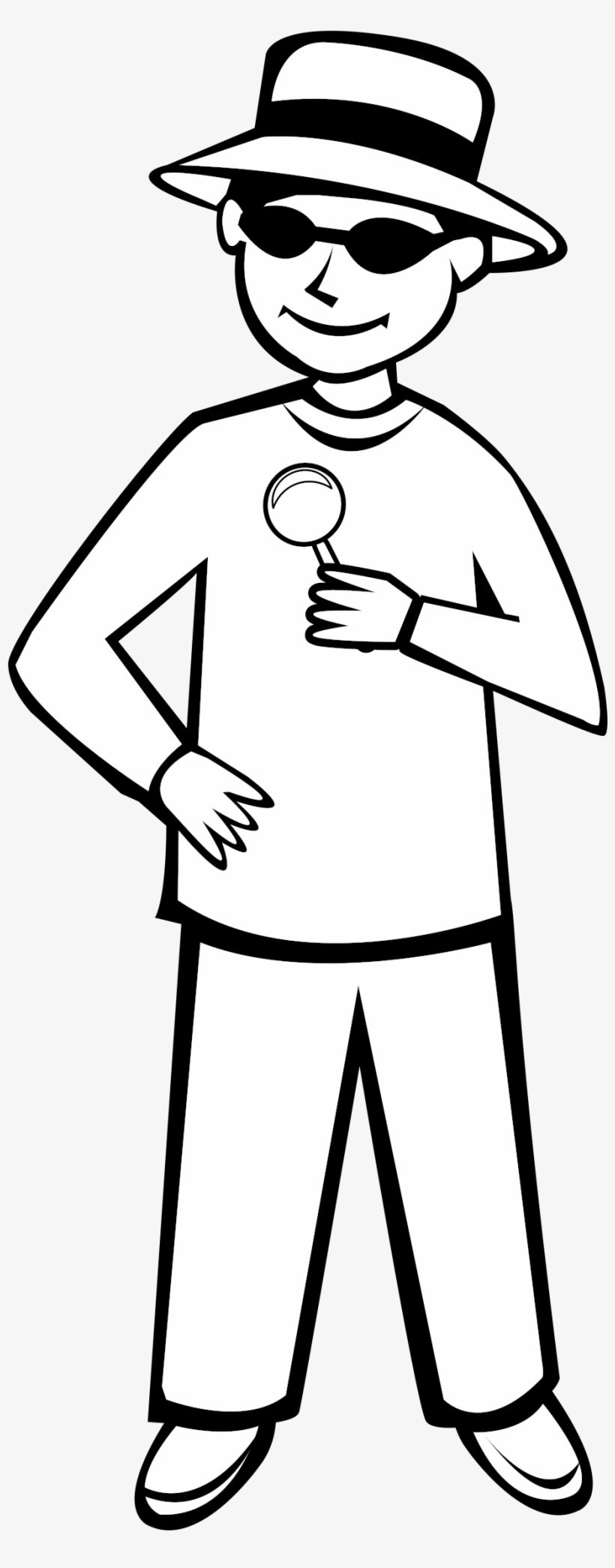 This Free Icons Png Design Of Spy Kid Outline 2, transparent png download
