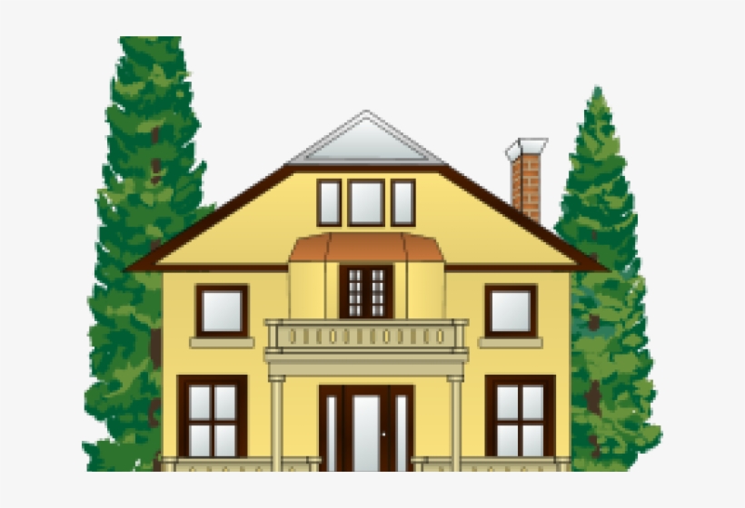 House With Trees Clipart, transparent png download