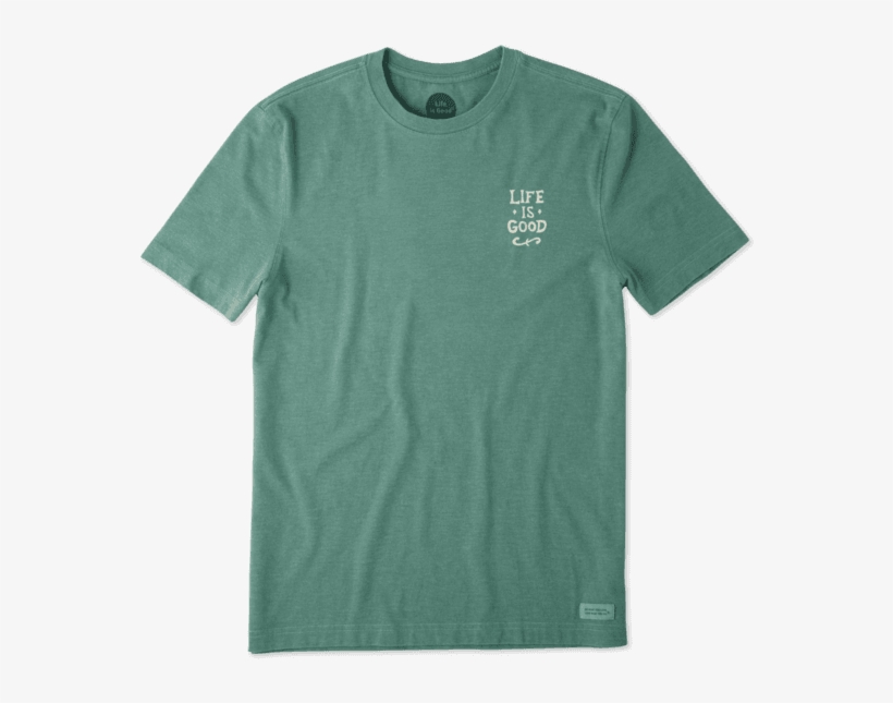Men's Life Is Good Flourish Crusher - Happy As A Seagull With A French Fry Shirt, transparent png download