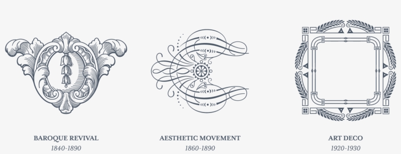 Vintage Style Guide - Art Deco Ornament, transparent png download