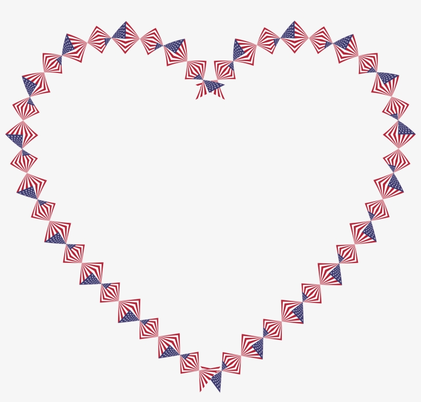 American Flag Twist Heart Picture Transparent - El Rosario A La Virgen Maria, transparent png download