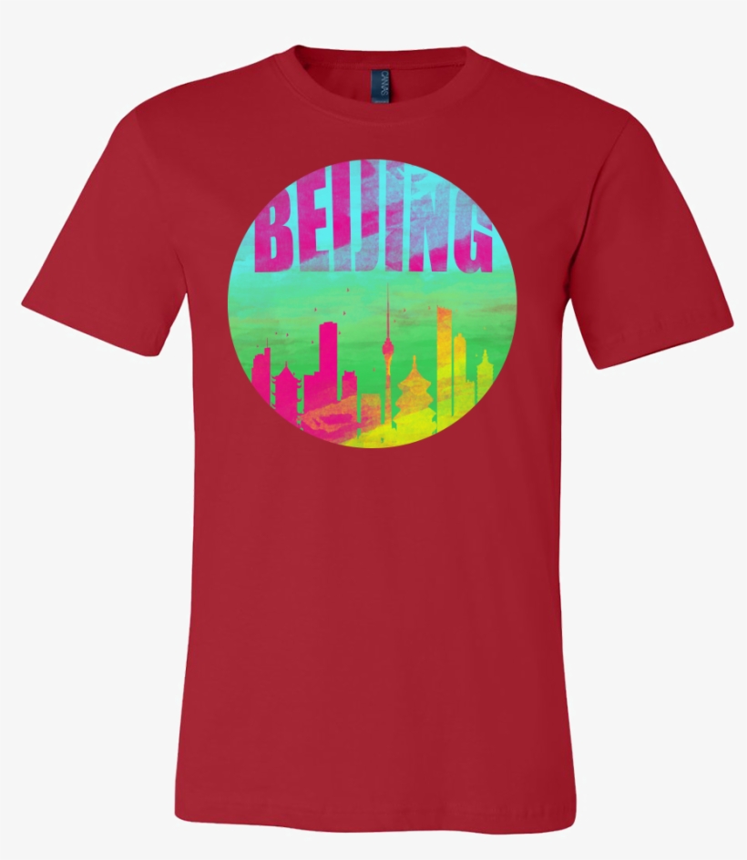 Beijing Skyline Horizon Sunset Love China Gift T-shirt - T-shirt, transparent png download