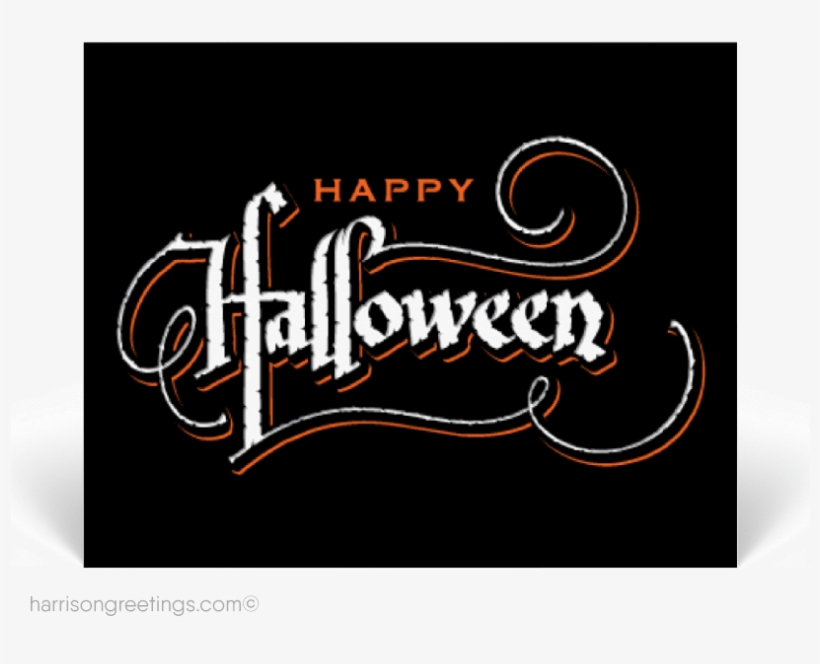 Happy Halloween Client Postcards - Hand Lettering Lettering Halloween, transparent png download